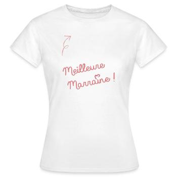 Meilleure marraine - T-shirt Femme - blanc - Devant - AI Model Female 172 dark (172cm)