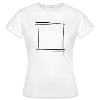 Cadre décoratif. Bannières / cadres. - T-shirt Femme - blanc - Devant - AI Model Female 172 dark (172cm)
