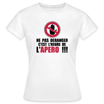 not disturb time apero1 - Women's T-Shirt - white - Front - AI Model Female 172 dark (172cm)