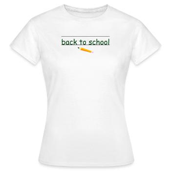 École - T-shirt Femme - blanc - Devant - AI Model Female 172 dark (172cm)