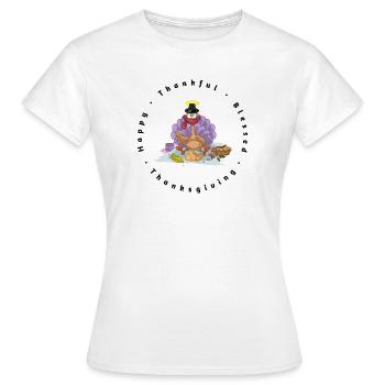 SASSY thanksg B RAO - T-shirt Femme - blanc - Devant - AI Model Female 172 dark (172cm)