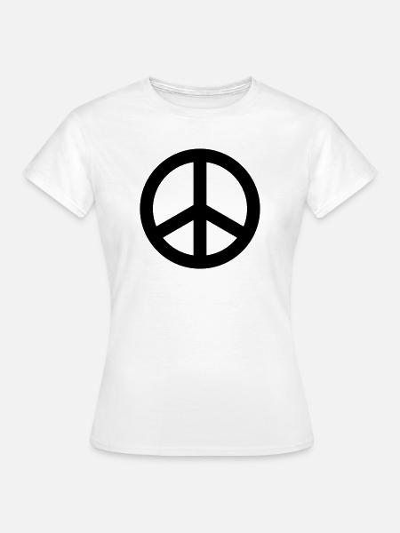 Peace Sign Hippie - Frauen T-Shirt - Weiß