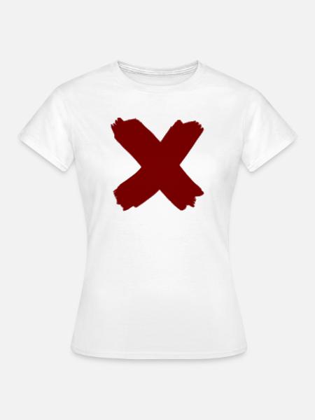 X Rot - Frauen T-Shirt - Weiß