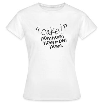 Cake Nom Nom Nom - T-shirt Femme - blanc - Devant - AI Model Female 172 dark (172cm)