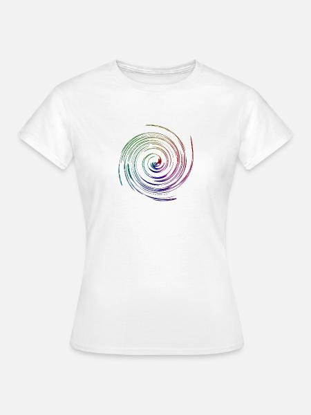 Rainbow whirl oder Regenbogen wirbel - Frauen T-Shirt - Weiß