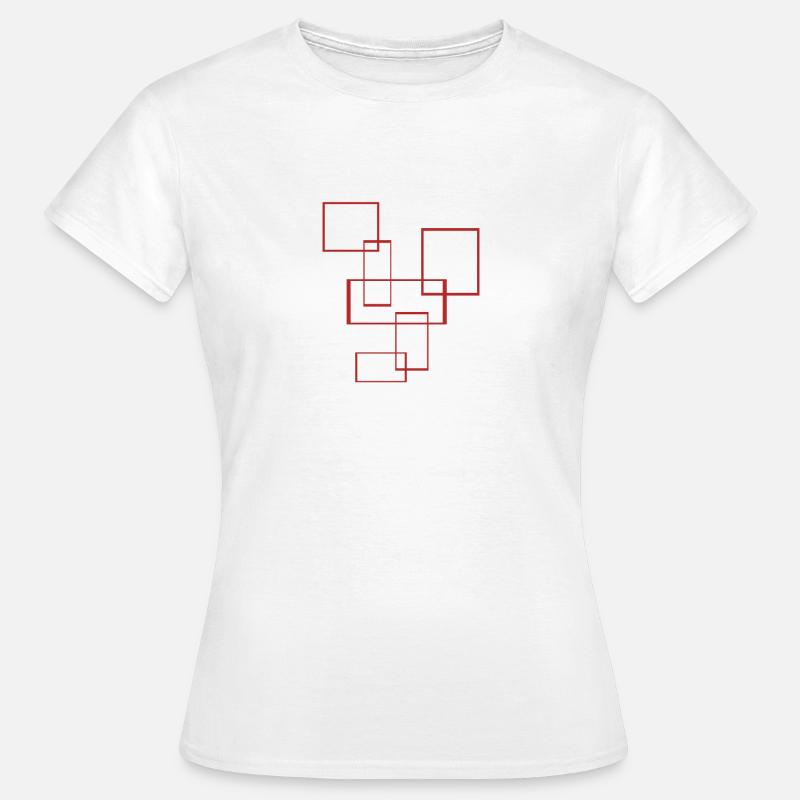 rettangoli - Maglietta da donna - bianco