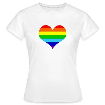 Heart in the CSD colors - Gaypride - Women's T-Shirt - white - Front - AI Model Female 172 dark (172cm)
