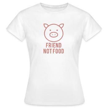 Friend not food animal rights Animal protection gift - Women's T-Shirt - white - Front - AI Model Female 172 dark (172cm)