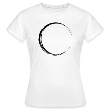 Symbole cercle de grunge forme - T-shirt Femme - blanc - Devant - AI Model Female 172 dark (172cm)