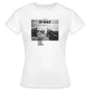 75 Jahre D-Day - Frauen T-Shirt - Weiß - Vorne - AI Model Female 172 dark (172cm)