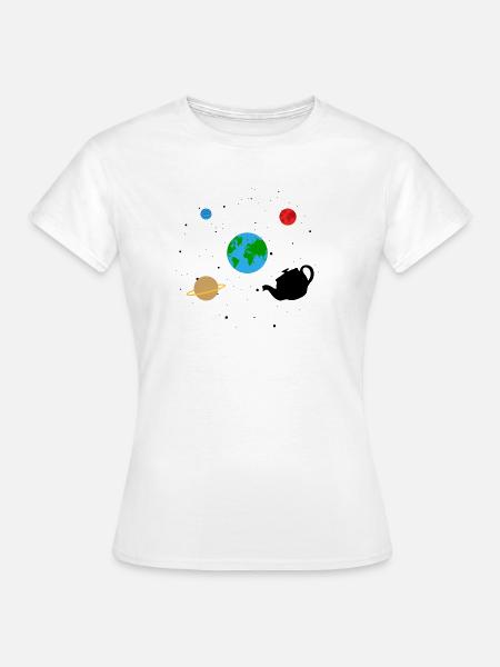 Russell's Teapot Atheism No God T-Shirt - Frauen T-Shirt - Weiß