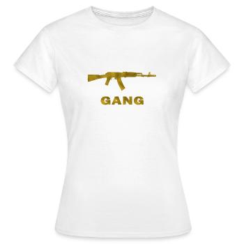 AK 47 Gang Gold - Frauen T-Shirt - Weiß - Vorne - AI Model Female 172 dark (172cm)