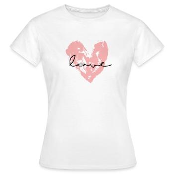 love heart - Frauen T-Shirt - Weiß - Vorne - AI Model Female 172 dark (172cm)