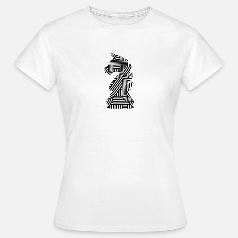 Horse Head Chess Piece Pattern Head Gift Idea - Women's T-Shirt - white