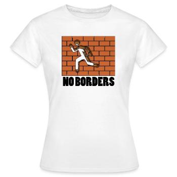 pas de frontières - T-shirt Femme - blanc - Devant - AI Model Female 172 dark (172cm)