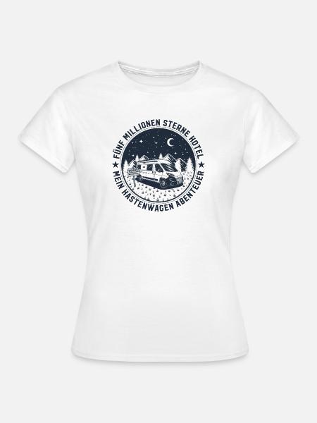 5 Millionen Sterne Hotel Kastenwagen - Frauen T-Shirt - Weiß