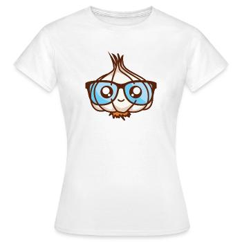 Garlic makes you smart - Women's T-Shirt - white - Front - AI Model Female 172 dark (172cm)