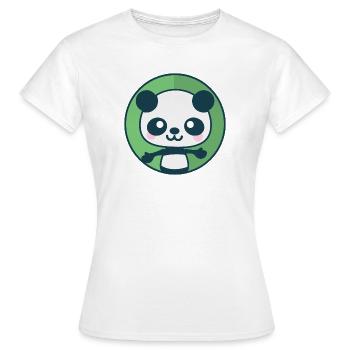 Panda will eine Umarmung - Frauen T-Shirt - Weiß - Vorne - AI Model Female 172 dark (172cm)