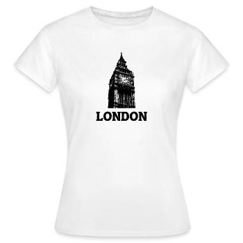 Londres - Londres - T-shirt Femme - blanc - Devant - AI Model Female 172 dark (172cm)