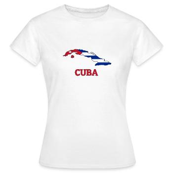 Cuba - T-shirt Femme - blanc - Devant - AI Model Female 172 dark (172cm)