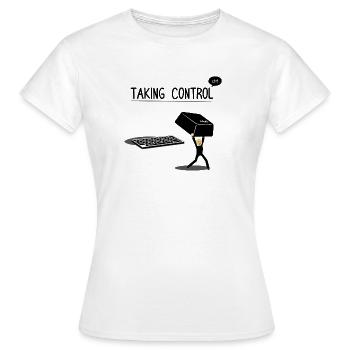 Clavier clavier de contrôle de contrôle - T-shirt Femme - blanc - Devant - AI Model Female 172 dark (172cm)