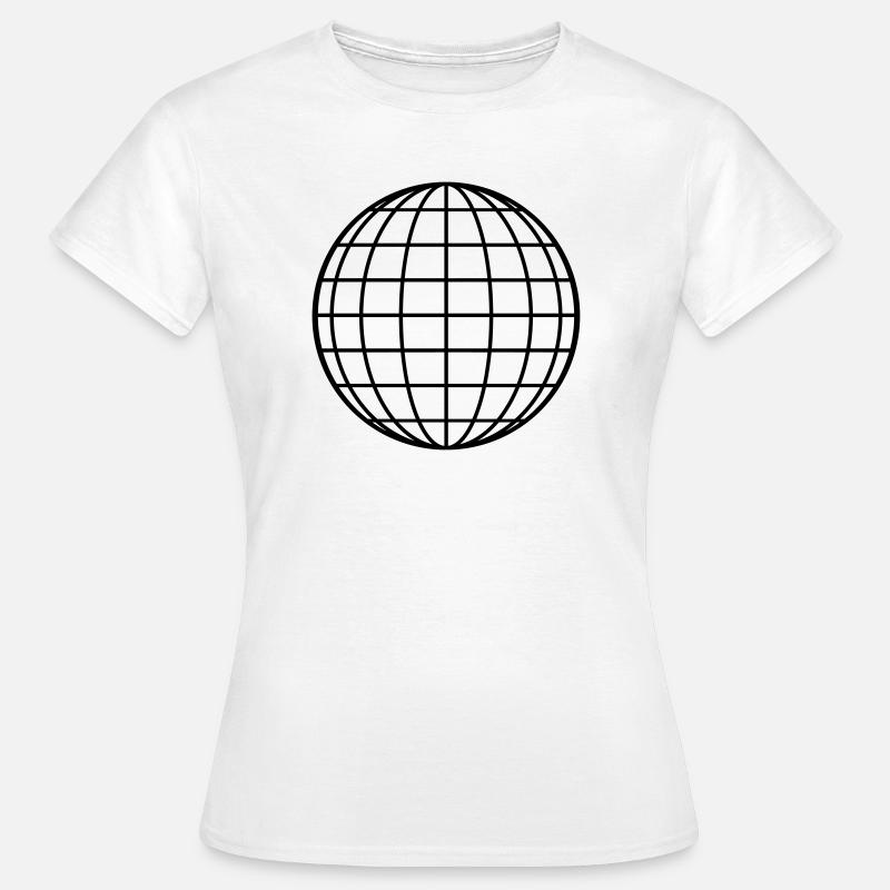 Sphere Globe Circle Round Geometric Shape - Women's T-Shirt - white