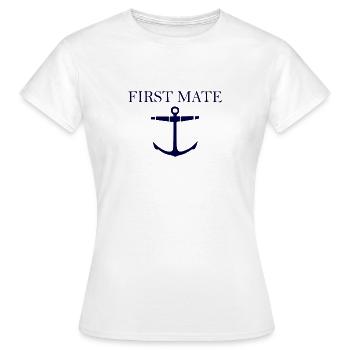 First Mate - Women's T-Shirt - white - Front - AI Model Female 172 dark (172cm)