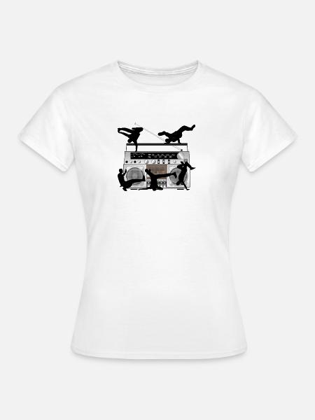 Breakdance & Radio - Frauen T-Shirt - Weiß