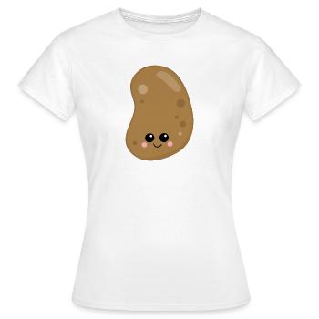 pomme de terre - T-shirt Femme - blanc - Devant - AI Model Female 172 dark (172cm)