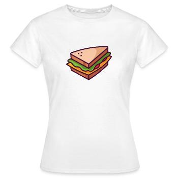 sandwich - T-shirt Femme - blanc - Devant - AI Model Female 172 dark (172cm)