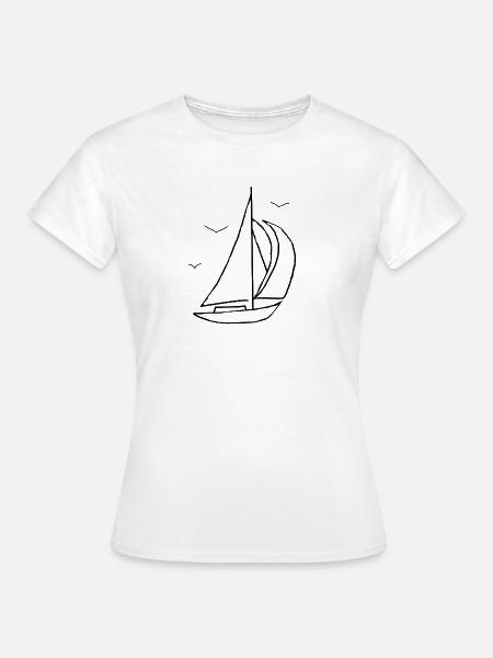 Segelschiff - Frauen T-Shirt - Weiß