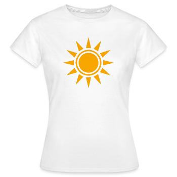 Sun - Women's T-Shirt - white - Front - AI Model Female 172 dark (172cm)