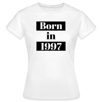 Born in 1997 - Born in 1997 - Women's T-Shirt - white - Front - AI Model Female 172 dark (172cm)