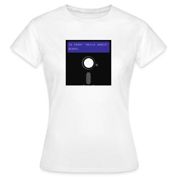 floppy disk - Women's T-Shirt - white - Front - AI Model Female 172 dark (172cm)