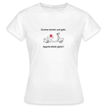 Apache Corona Roller - Frauen T-Shirt - Weiß - Vorne - AI Model Female 172 dark (172cm)