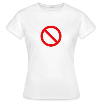 Panneau d’arrêt rouge - T-shirt Femme - blanc - Devant - AI Model Female 172 dark (172cm)