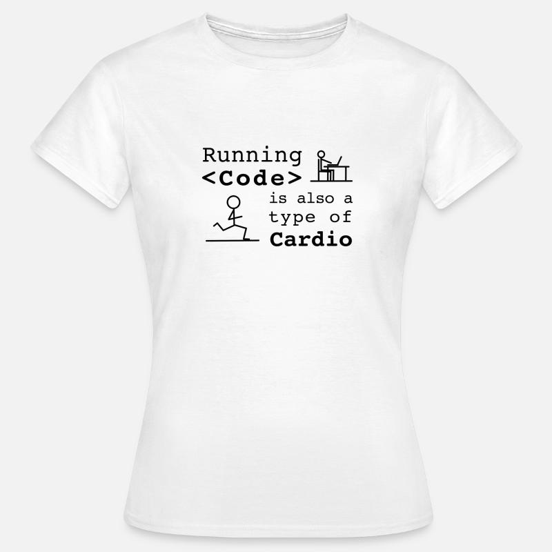 Code de course Cardio - T-shirt Femme - blanc