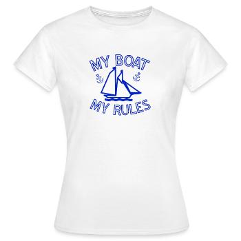Boot - Frauen T-Shirt - Weiß - Vorne - AI Model Female 172 dark (172cm)