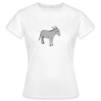 Donkey *** blank - Women's T-Shirt - white - Front - AI Model Female 172 dark (172cm)