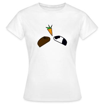 Cochon d'Inde - T-shirt Femme - blanc - Devant - AI Model Female 172 dark (172cm)