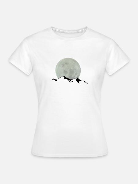 moon mountain - Frauen T-Shirt - Weiß