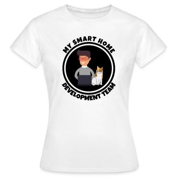 Smart Home Team Development Chat Amoureux des chats - T-shirt Femme - blanc - Devant - AI Model Female 172 dark (172cm)