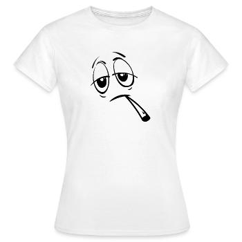 weed thc stoned - Stay calm, smoke weed - Women's T-Shirt - white - Front - AI Model Female 172 dark (172cm)