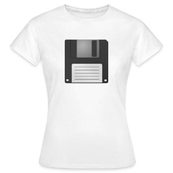 Gift idea generation floppy disk - Women's T-Shirt - white - Front - AI Model Female 172 dark (172cm)