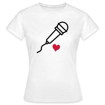 singen - Frauen T-Shirt - Weiß - Vorne - AI Model Female 172 dark (172cm)