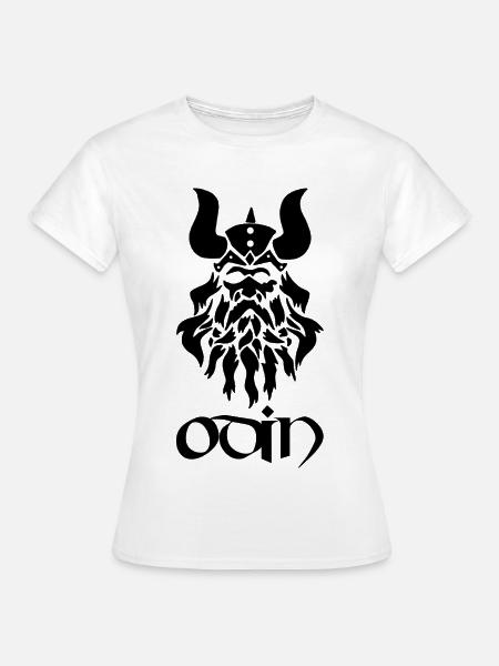 Nordischer Gott Odin (schwarz) - Frauen T-Shirt - Weiß