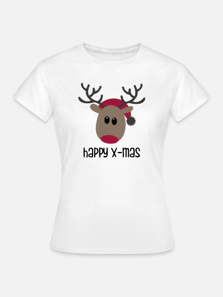 Happy Christmas - Frauen T-Shirt - Weiß