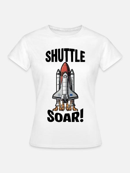 Start des Space Shuttle Soar - Frauen T-Shirt - Weiß