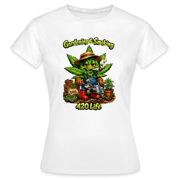 Gartenheld 420 Life - Women's T-Shirt - white - Front - AI Model Female 172 dark (172cm)
