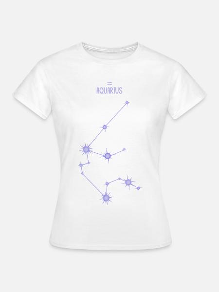 Wassermann Tierkreiszeichen Sternbild Lila - Frauen T-Shirt - Weiß